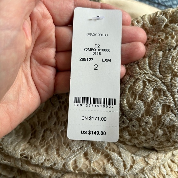 Bebe NWT Brady Lace Dress Size 2 - Picture 14 of 15